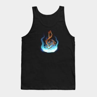 Power Clef - D - Metal Power Blue Fire Tank Top